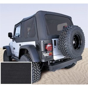 Jeep Wrangler Soft Top - Rugged Ridge - No Door Skins, Tinted Windows - Black - `03-`06